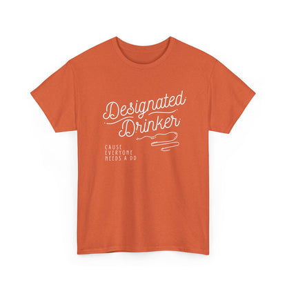 DD Designated Drinker Unisex Heavy Cotton Tee - Perfect for Parties & Gatherings