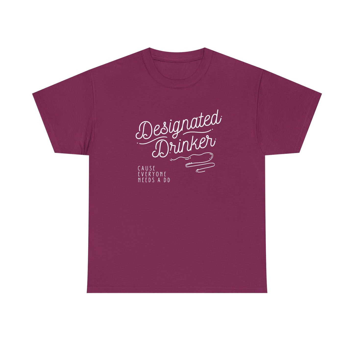 DD Designated Drinker Unisex Heavy Cotton Tee - Perfect for Parties & Gatherings