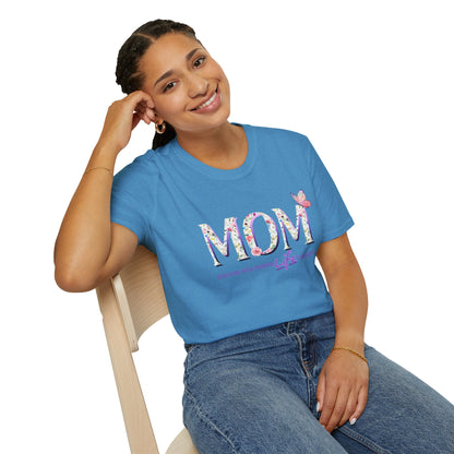 Floral Butterfly MOM T-Shirt - Perfect Gift for Mother's Day