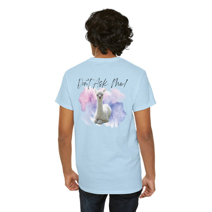 Funny Alpaca Tee, Unisex Cotton Shirt, Cute Animal Graphic Tee, Casual Wear, Gift for Animal Lovers, Birthday, Humor Apparel