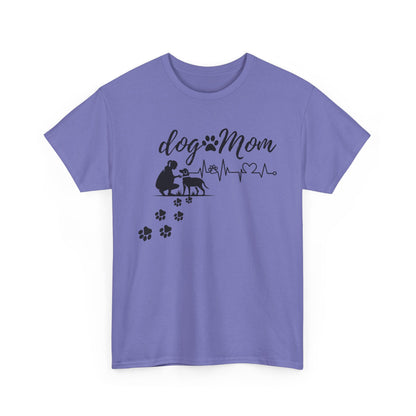 Cute Dog Mom Unisex Heavy Cotton Tee - Perfect Gift for Dog Lovers