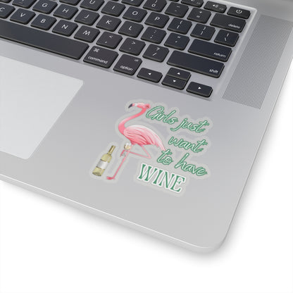 Girls just want to have Wine, Kiss-Cut Stickers