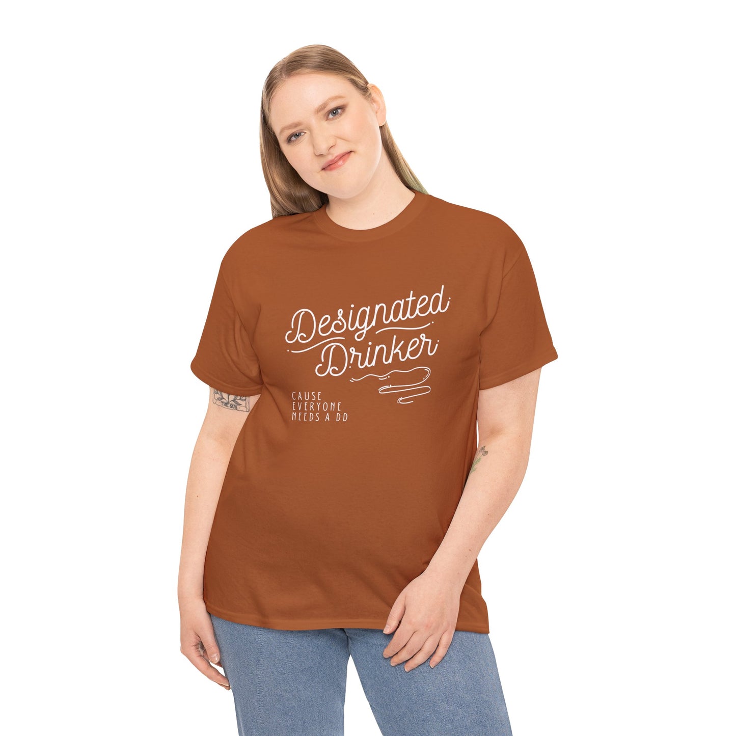 DD Designated Drinker Unisex Heavy Cotton Tee - Perfect for Parties & Gatherings