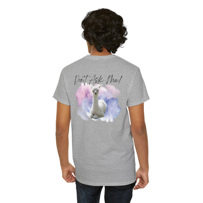 Funny Alpaca Tee, Unisex Cotton Shirt, Cute Animal Graphic Tee, Casual Wear, Gift for Animal Lovers, Birthday, Humor Apparel