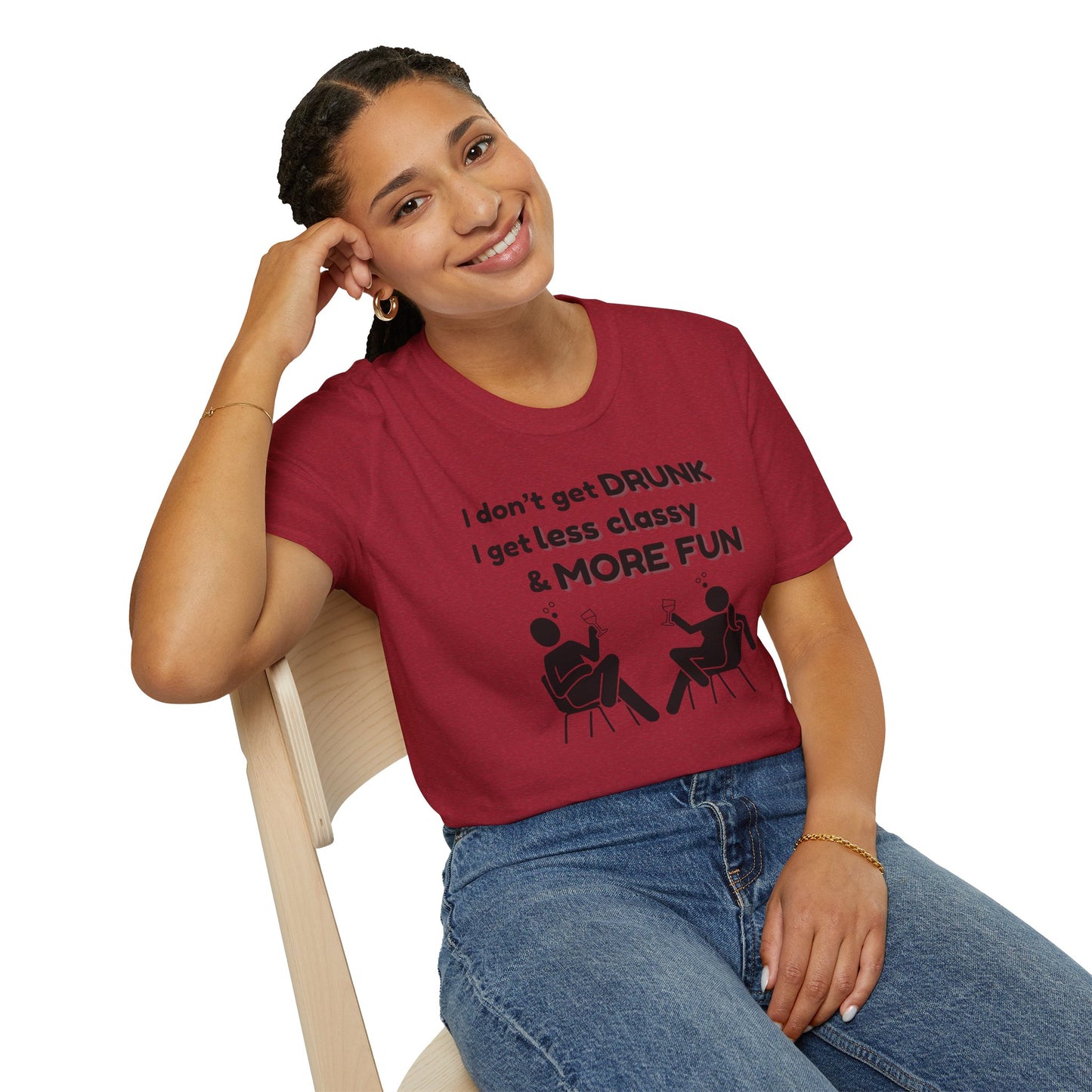 Less Classy More Fun, Unisex Softstyle T-Shirt