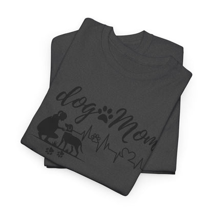 Cute Dog Mom Unisex Heavy Cotton Tee - Perfect Gift for Dog Lovers