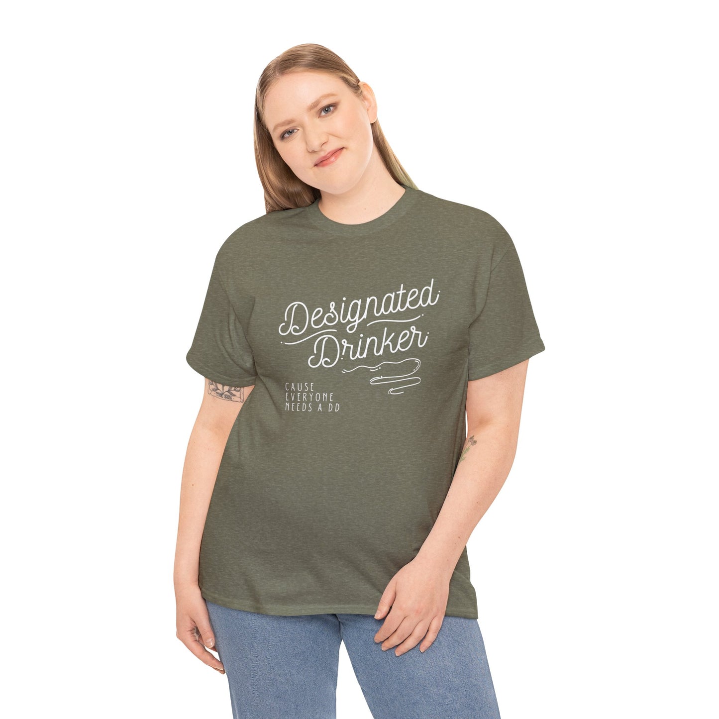 DD Designated Drinker Unisex Heavy Cotton Tee - Perfect for Parties & Gatherings