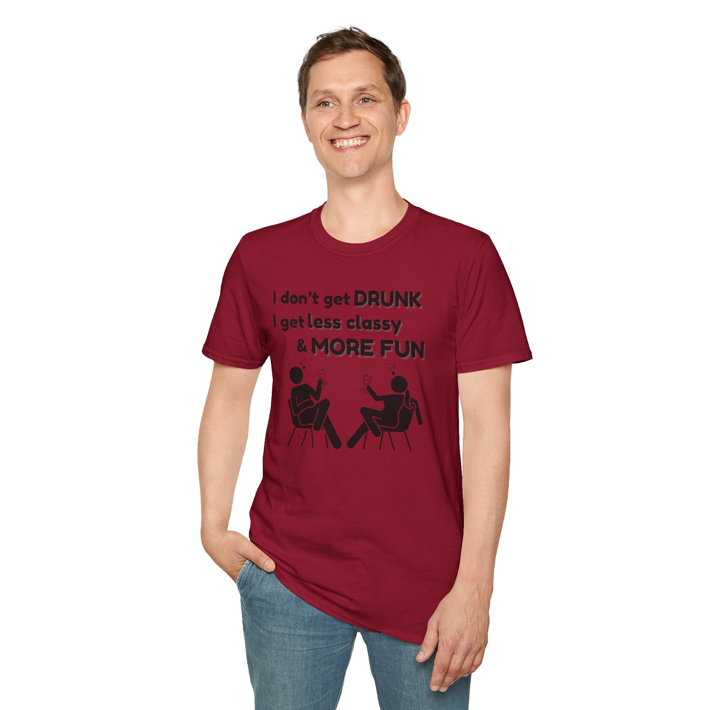 Less Classy More Fun, Unisex Softstyle T-Shirt