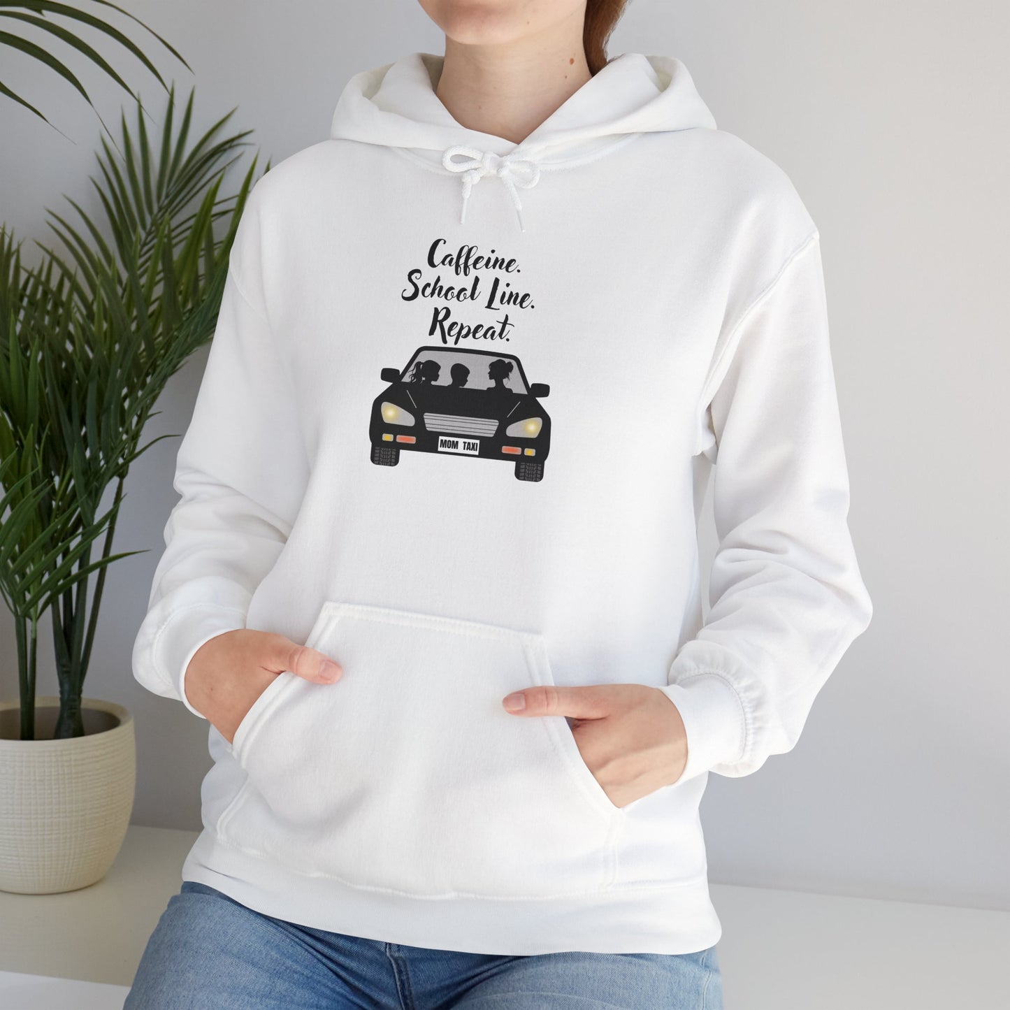 Caffeine, Car, Time Repeat Hoodie | Cozy Unisex Sweatshirt for Coffee Lovers