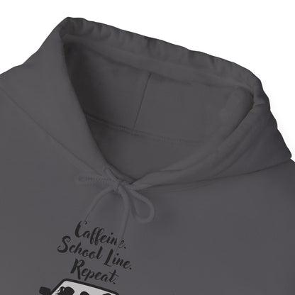 Caffeine, Car, Time Repeat Hoodie | Cozy Unisex Sweatshirt for Coffee Lovers