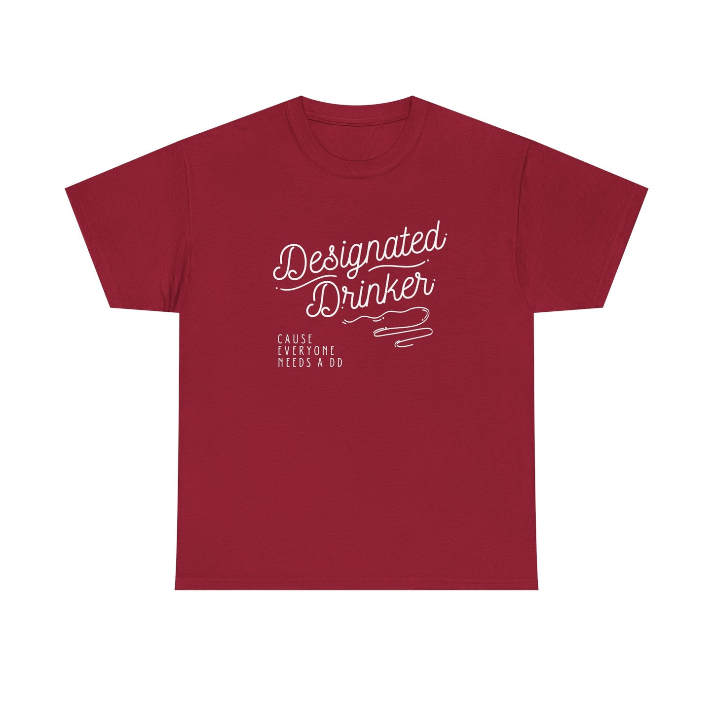 DD Designated Drinker Unisex Heavy Cotton Tee - Perfect for Parties & Gatherings