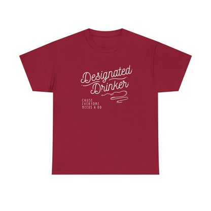 DD Designated Drinker Unisex Heavy Cotton Tee - Perfect for Parties & Gatherings