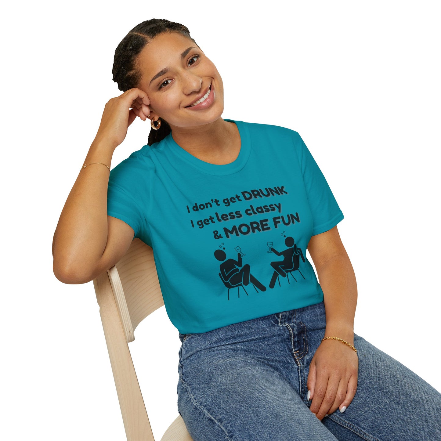 Less Classy More Fun, Unisex Softstyle T-Shirt