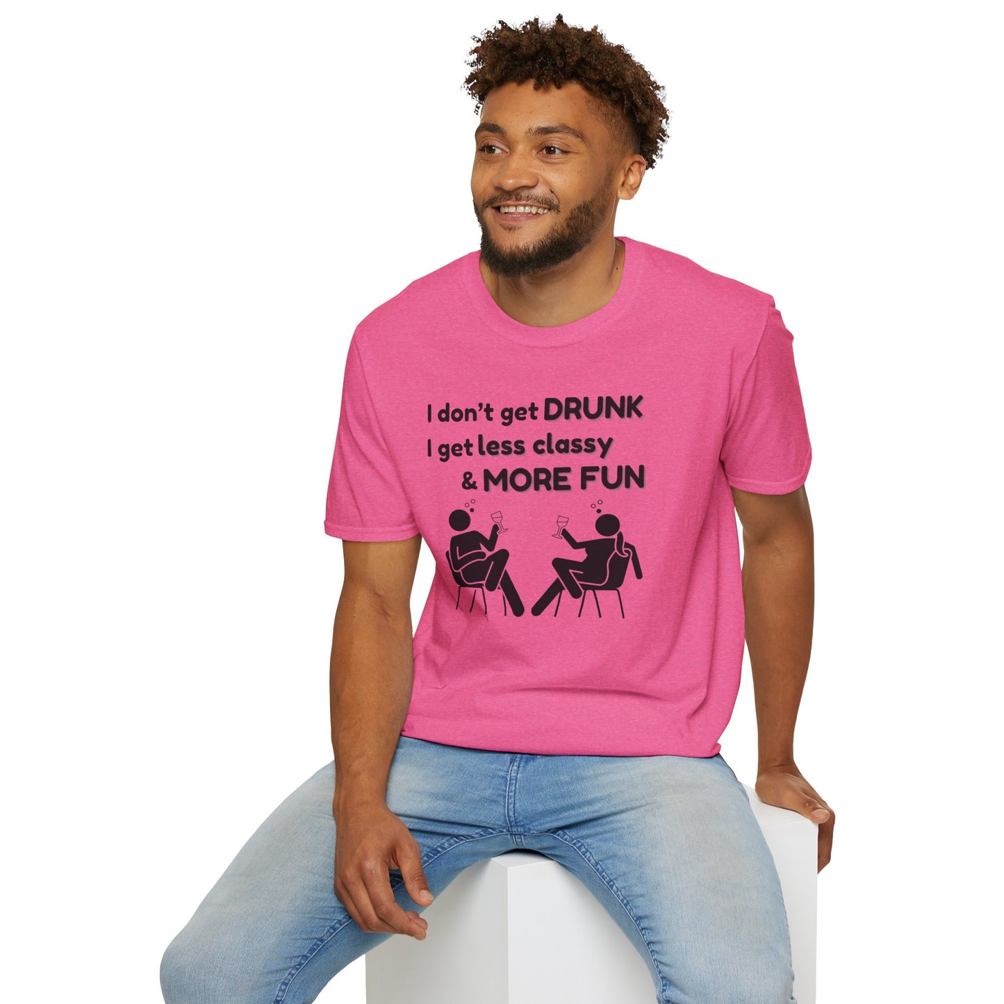 Less Classy More Fun, Unisex Softstyle T-Shirt