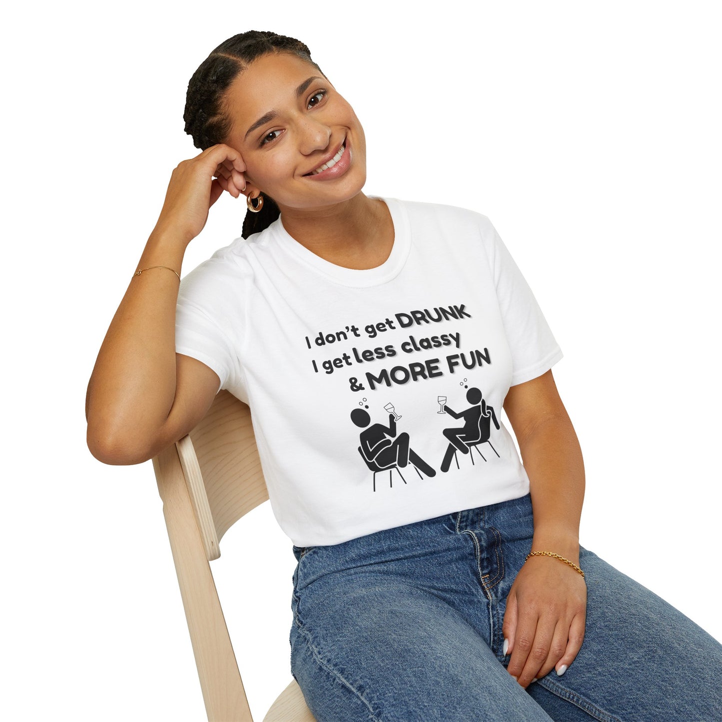 Less Classy More Fun, Unisex Softstyle T-Shirt
