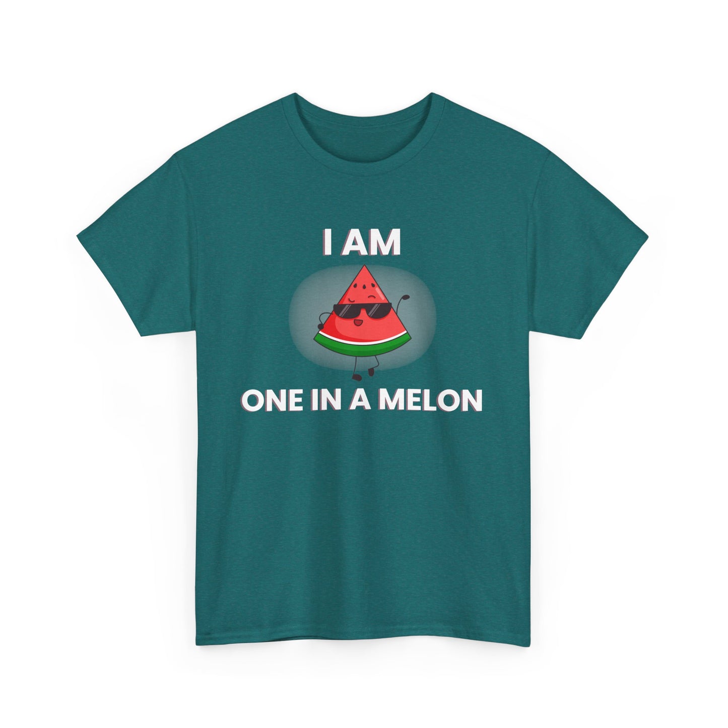 Funny Watermelon T-Shirt - I Am One in a Melon - Unisex Heavy Cotton Tee