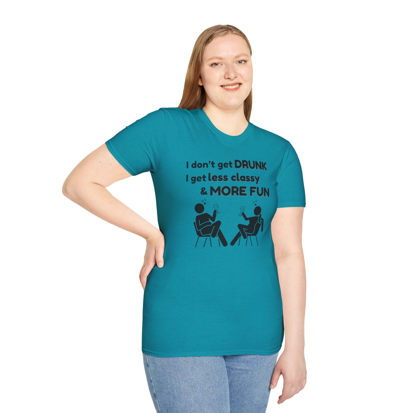 Less Classy More Fun, Unisex Softstyle T-Shirt