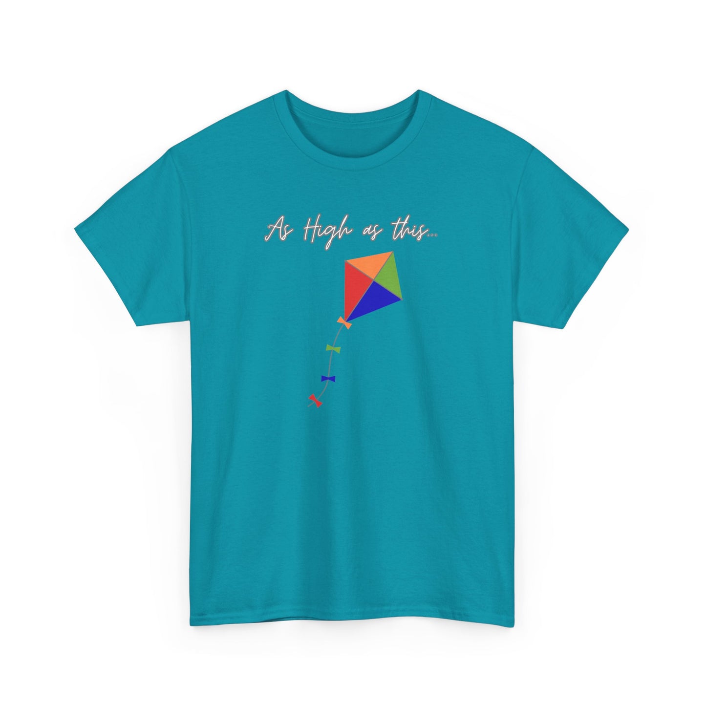 As High As This Unisex Heavy Cotton Tee - Inspirational Kite Design