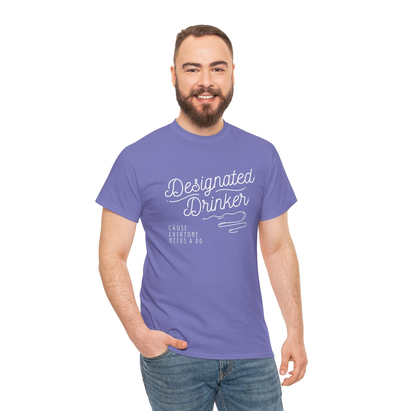 DD Designated Drinker Unisex Heavy Cotton Tee - Perfect for Parties & Gatherings