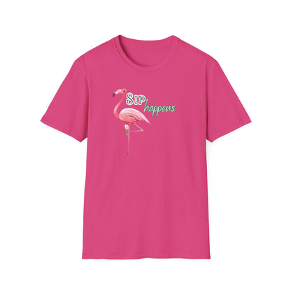 Sip Happens, Unisex Softstyle T-Shirt