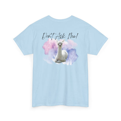 Funny Alpaca Tee, Unisex Cotton Shirt, Cute Animal Graphic Tee, Casual Wear, Gift for Animal Lovers, Birthday, Humor Apparel