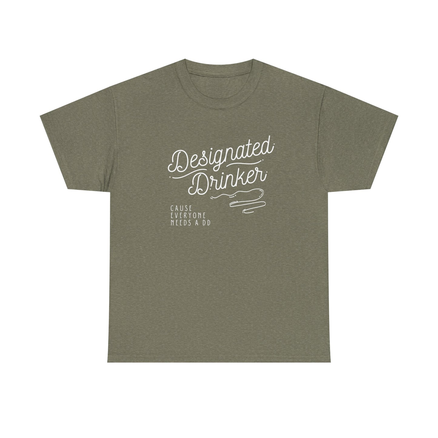DD Designated Drinker Unisex Heavy Cotton Tee - Perfect for Parties & Gatherings