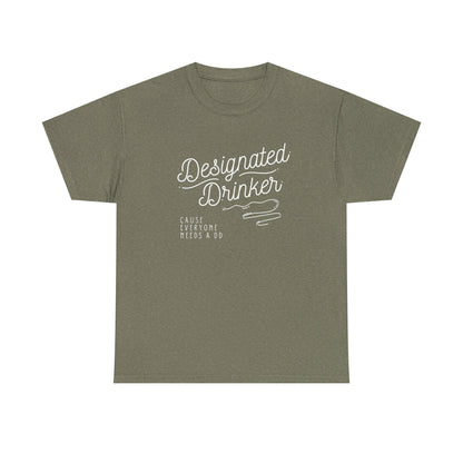 DD Designated Drinker Unisex Heavy Cotton Tee - Perfect for Parties & Gatherings