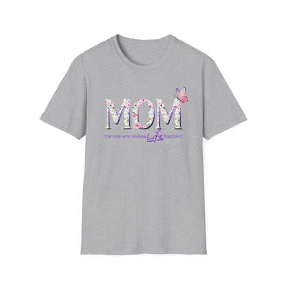 Floral Butterfly MOM T-Shirt - Perfect Gift for Mother's Day