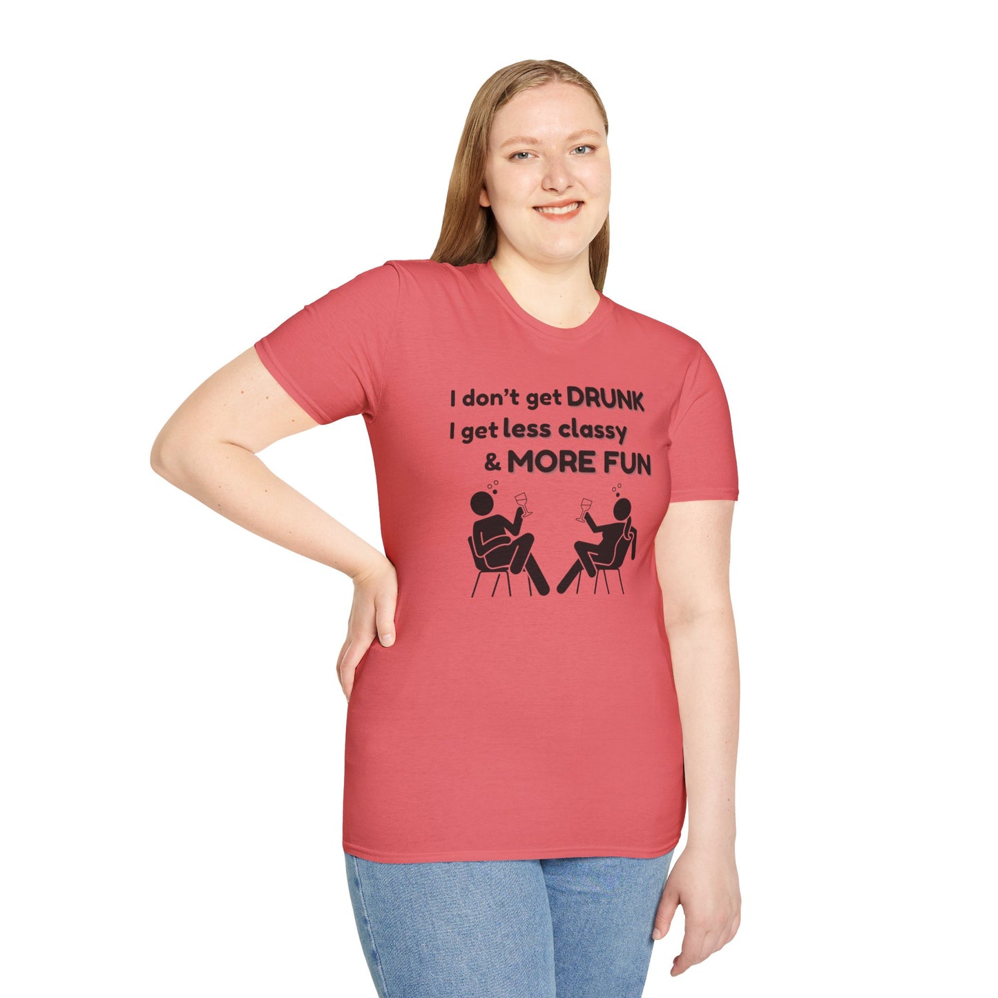 Less Classy More Fun, Unisex Softstyle T-Shirt