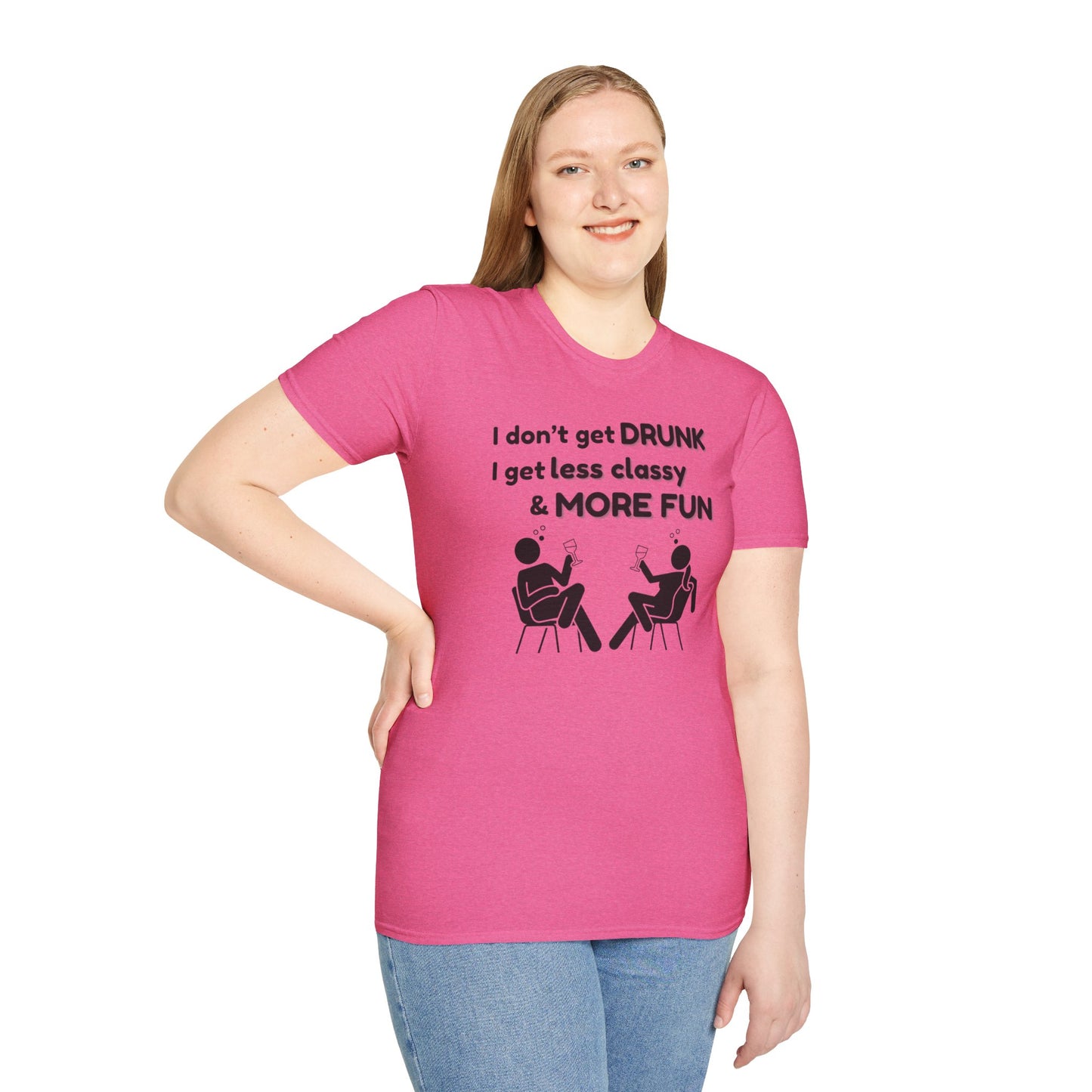 Less Classy More Fun, Unisex Softstyle T-Shirt