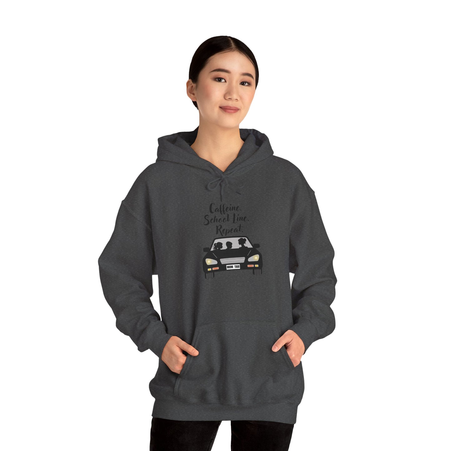 Caffeine, Car, Time Repeat Hoodie | Cozy Unisex Sweatshirt for Coffee Lovers