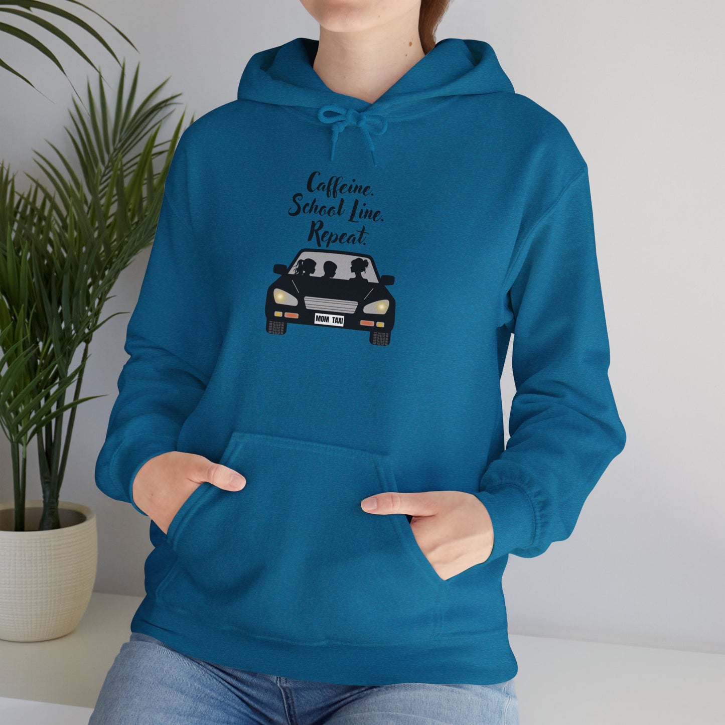 Caffeine, Car, Time Repeat Hoodie | Cozy Unisex Sweatshirt for Coffee Lovers