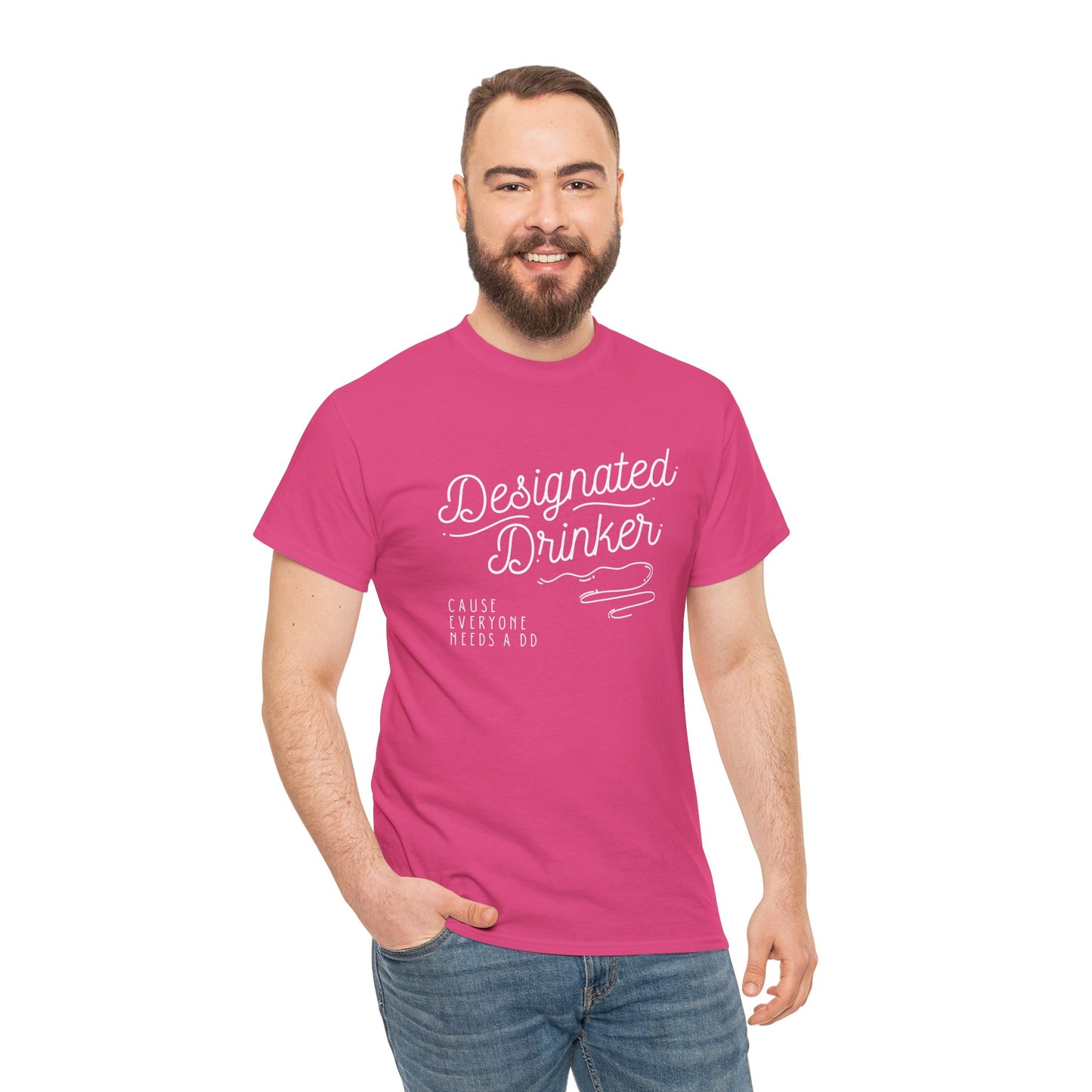 DD Designated Drinker Unisex Heavy Cotton Tee - Perfect for Parties & Gatherings