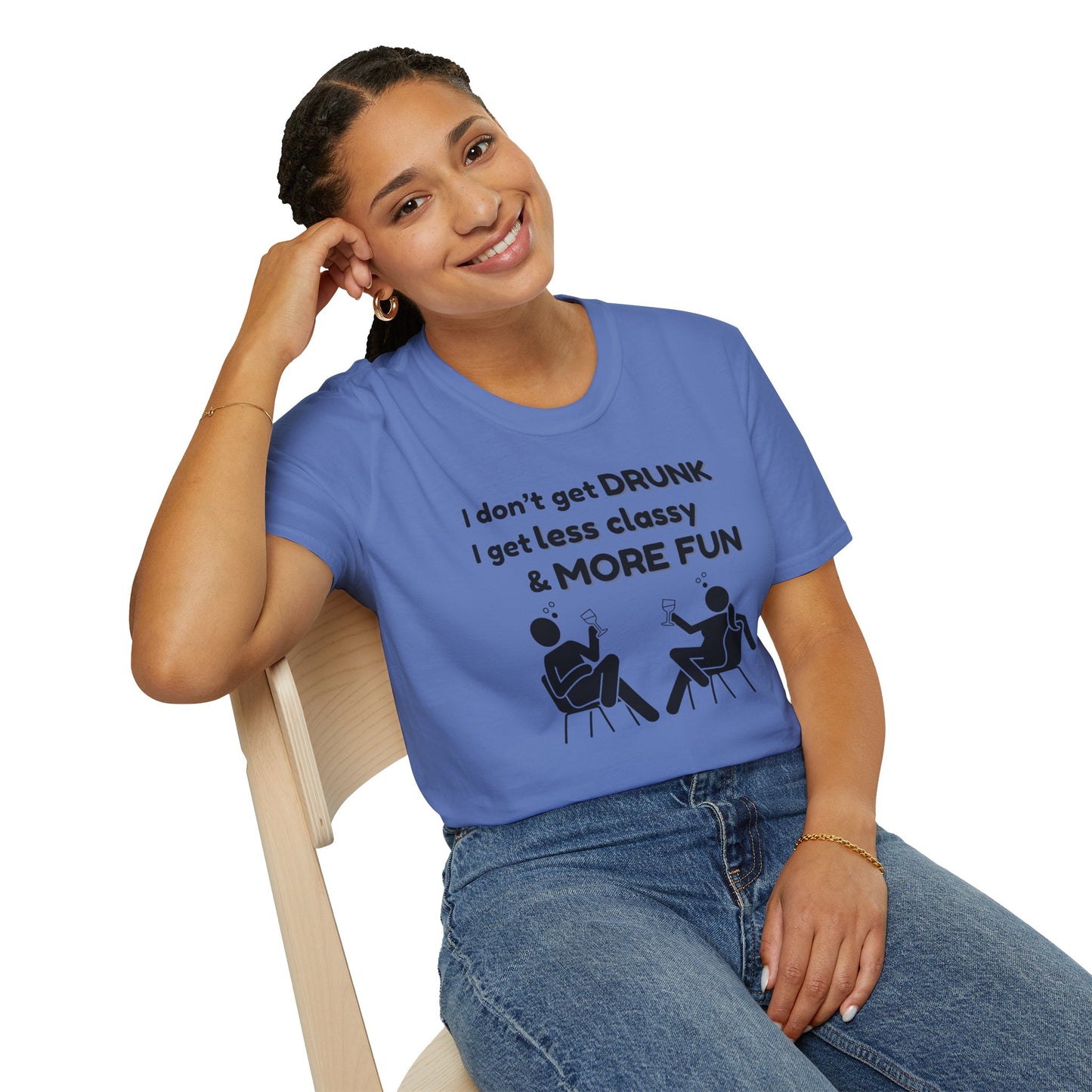 Less Classy More Fun, Unisex Softstyle T-Shirt