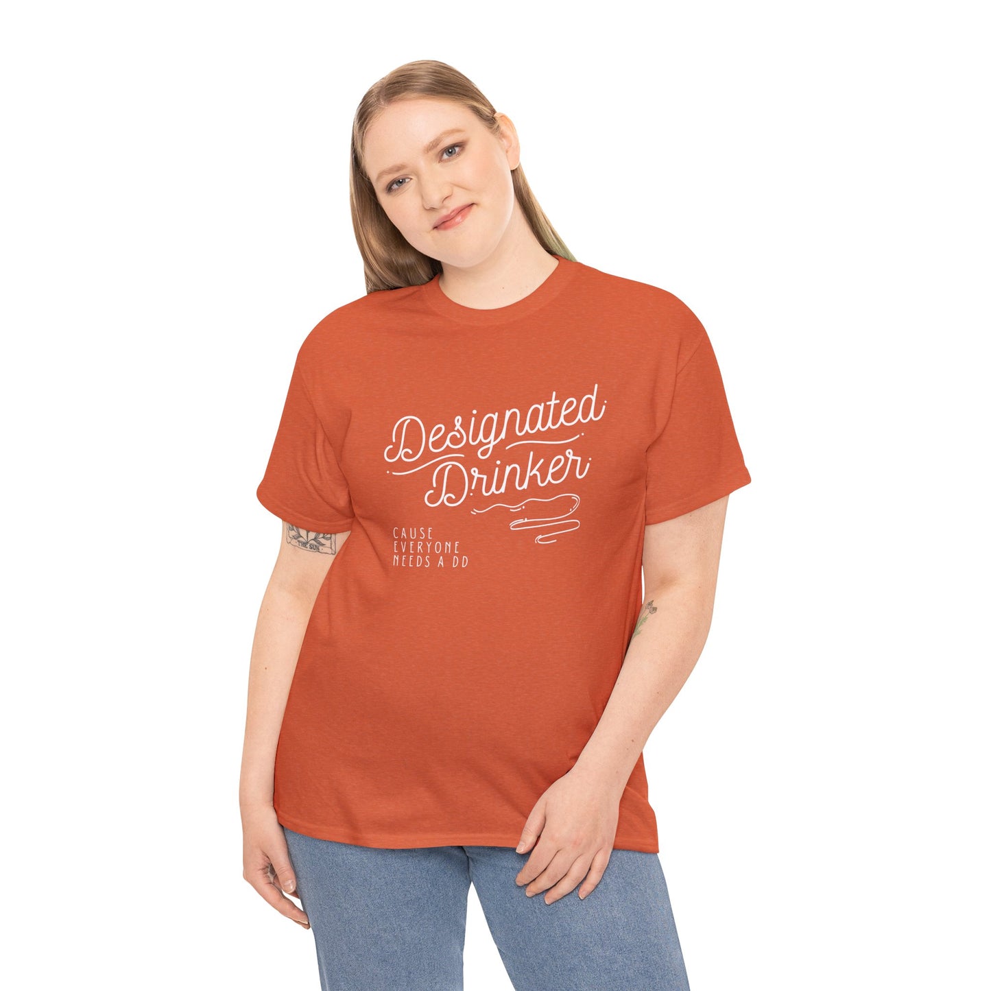 DD Designated Drinker Unisex Heavy Cotton Tee - Perfect for Parties & Gatherings