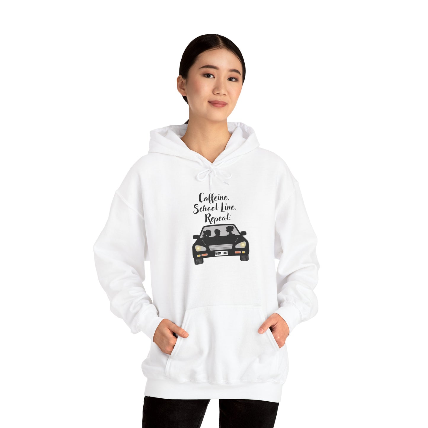 Caffeine, Car, Time Repeat Hoodie | Cozy Unisex Sweatshirt for Coffee Lovers