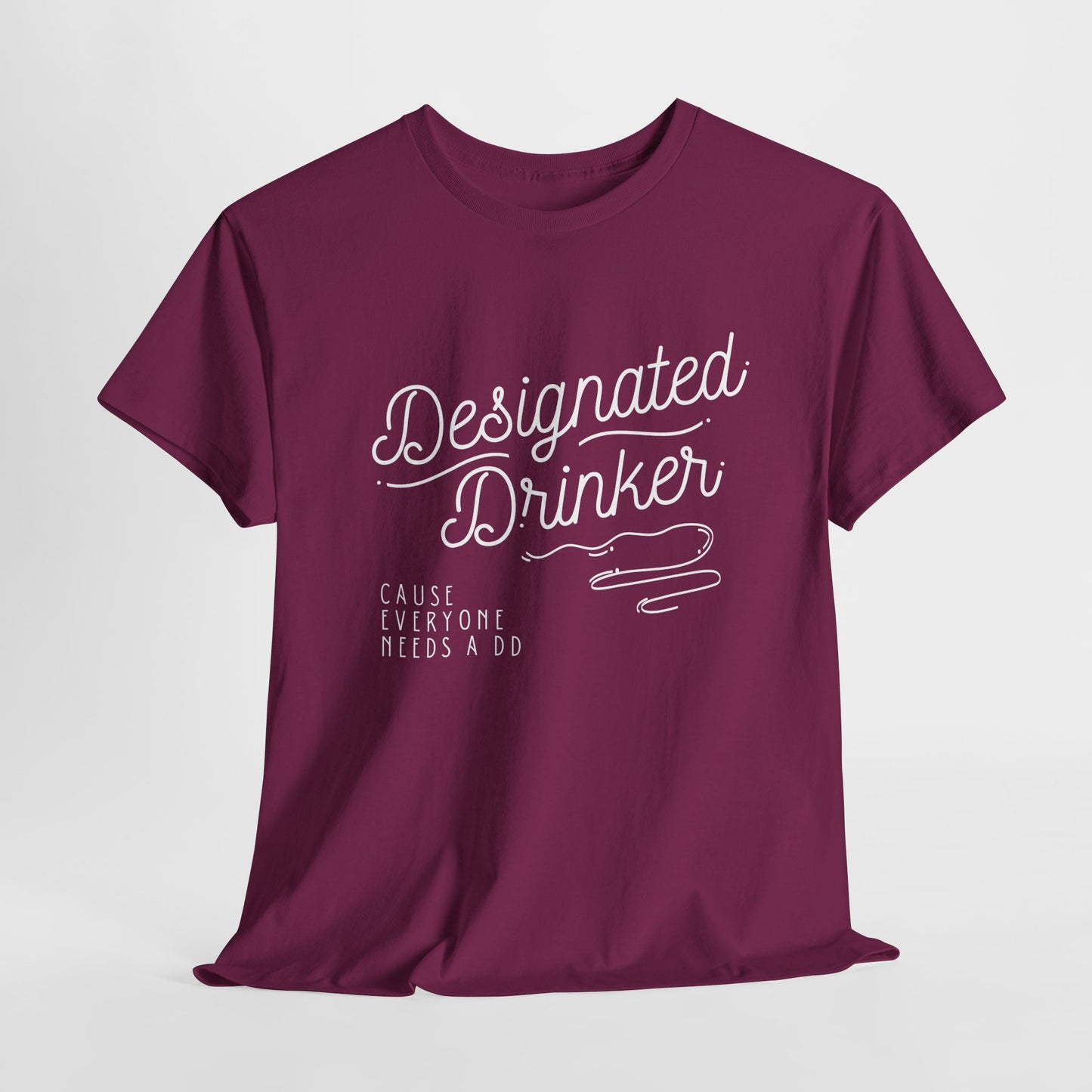DD Designated Drinker Unisex Heavy Cotton Tee - Perfect for Parties & Gatherings