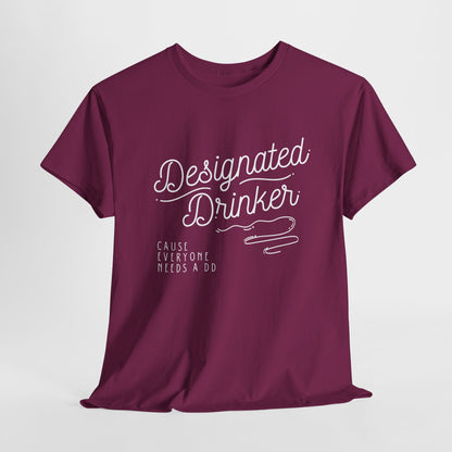 DD Designated Drinker Unisex Heavy Cotton Tee - Perfect for Parties & Gatherings