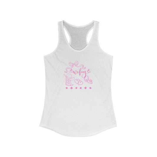 Charming Women's Racerback Tank for Summer, Casual Wear, Gym, Fitness, Gift for Her, Birthday T-Shirt, Pink Floral Design