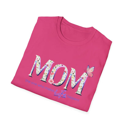 Floral Butterfly MOM T-Shirt - Perfect Gift for Mother's Day