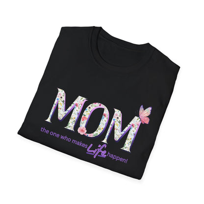 Floral Butterfly MOM T-Shirt - Perfect Gift for Mother's Day