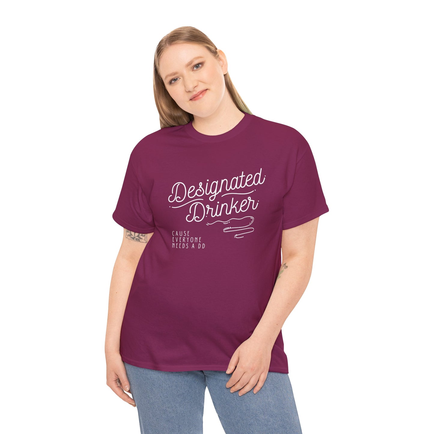 DD Designated Drinker Unisex Heavy Cotton Tee - Perfect for Parties & Gatherings