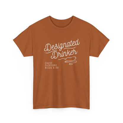 DD Designated Drinker Unisex Heavy Cotton Tee - Perfect for Parties & Gatherings