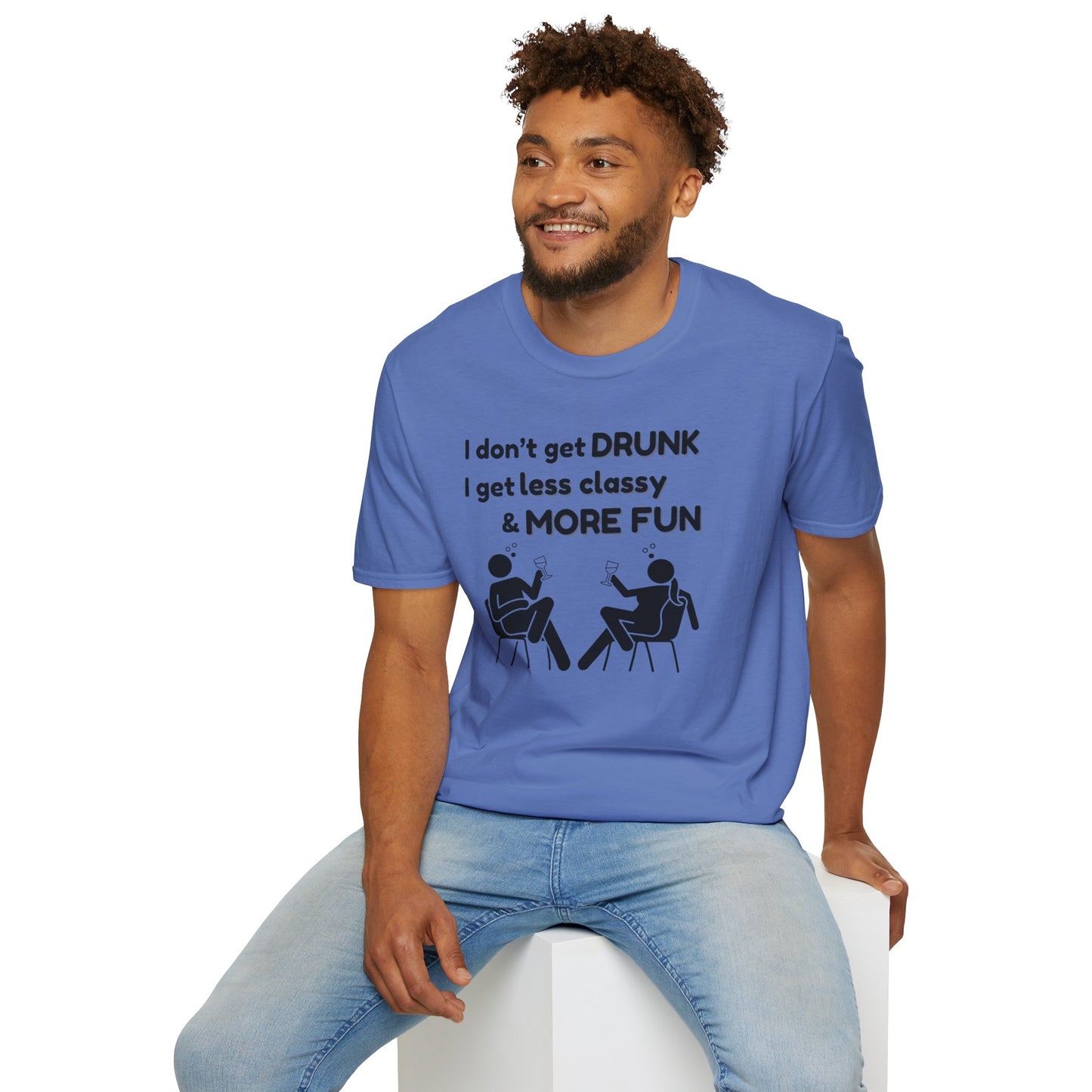 Less Classy More Fun, Unisex Softstyle T-Shirt