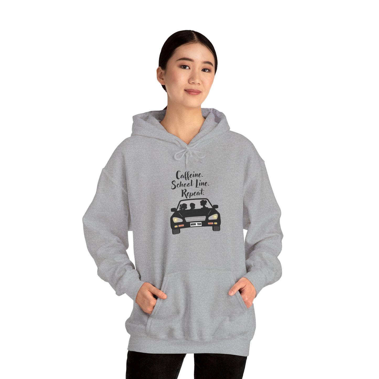 Caffeine, Car, Time Repeat Hoodie | Cozy Unisex Sweatshirt for Coffee Lovers