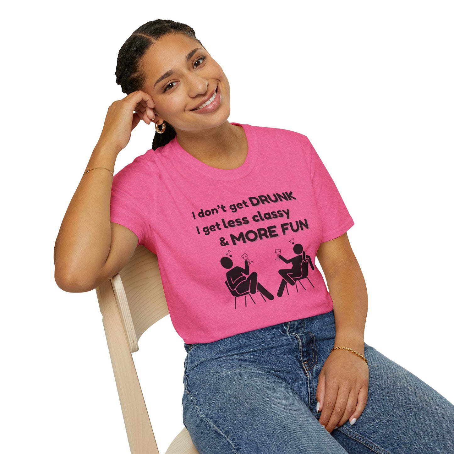 Less Classy More Fun, Unisex Softstyle T-Shirt