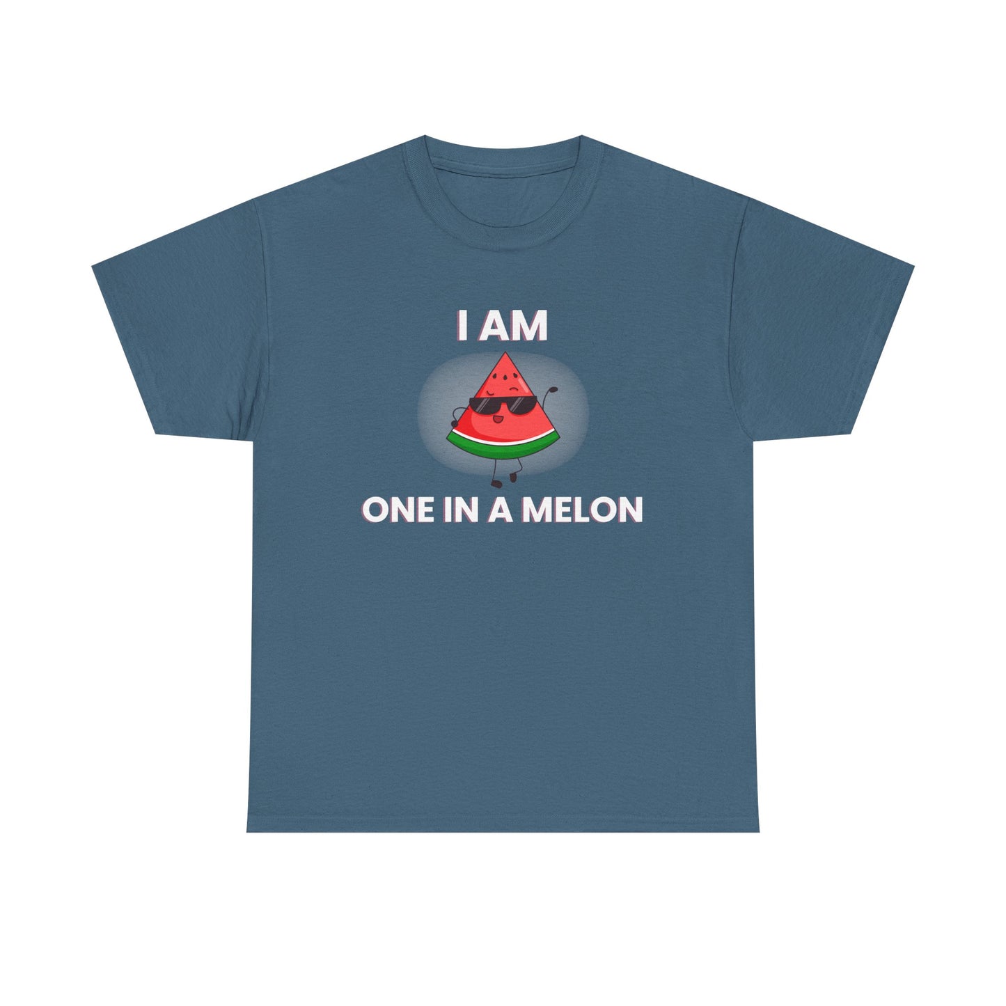 Funny Watermelon T-Shirt - I Am One in a Melon - Unisex Heavy Cotton Tee