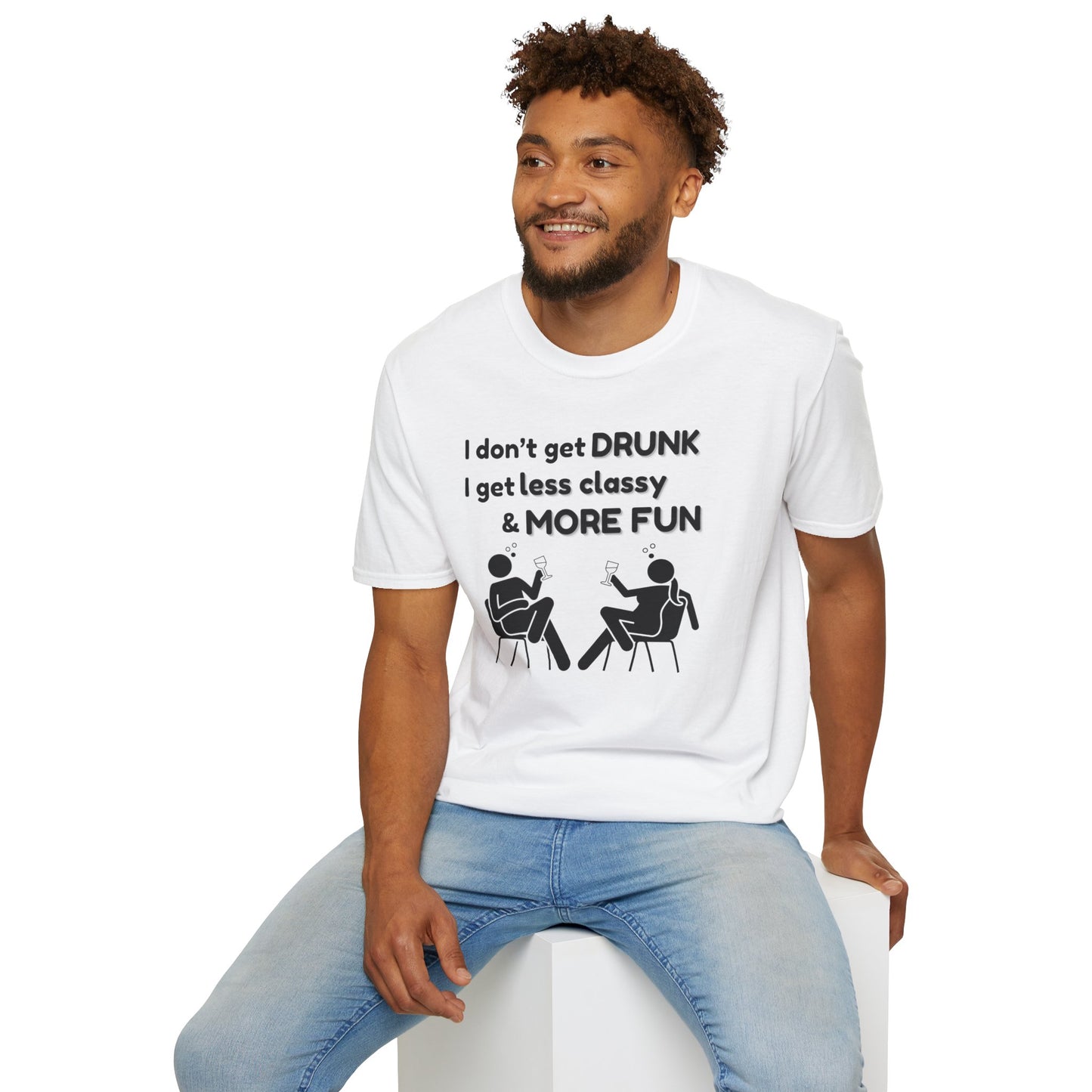 Less Classy More Fun, Unisex Softstyle T-Shirt