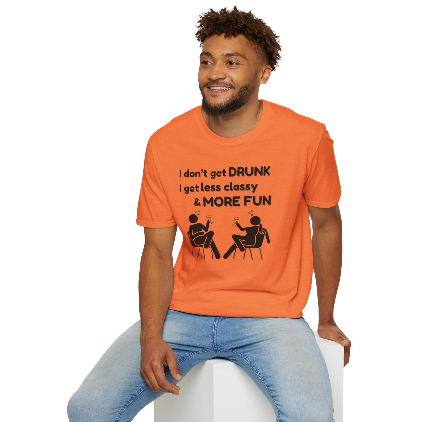 Less Classy More Fun, Unisex Softstyle T-Shirt