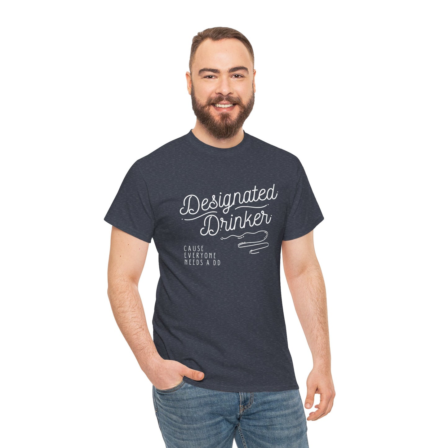 DD Designated Drinker Unisex Heavy Cotton Tee - Perfect for Parties & Gatherings
